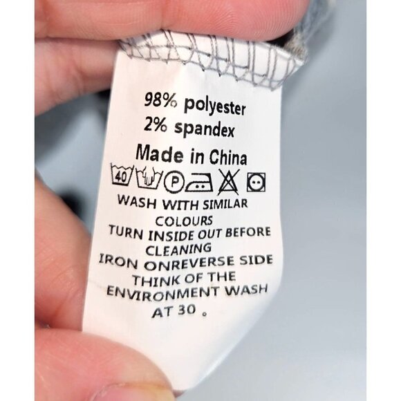 Auxo Maxi Dress Sz Small 4 6 Short Sleeve Stretch Modest Pockets Gray Black NEW - Picture 7 of 10